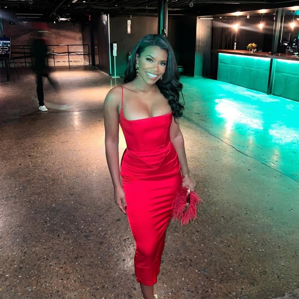 Midi Red Corset Dress